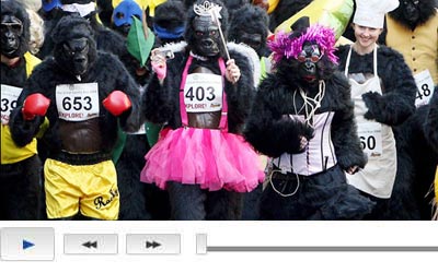 Hundreds go ape for charity